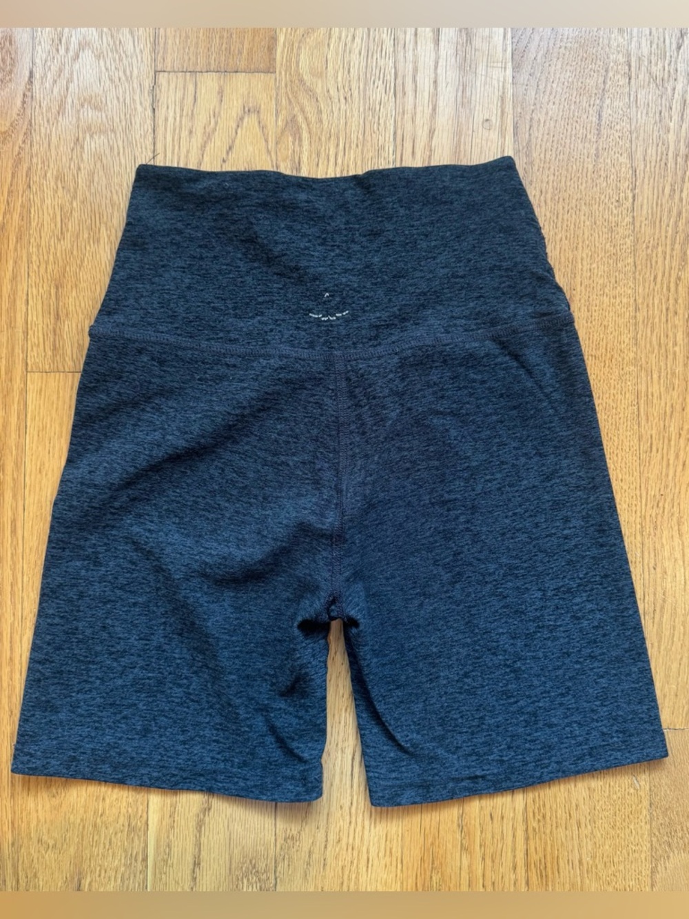 Beyond Yoga Charcoal Gray High-Waist Bike Shorts - Picture 2 of 3